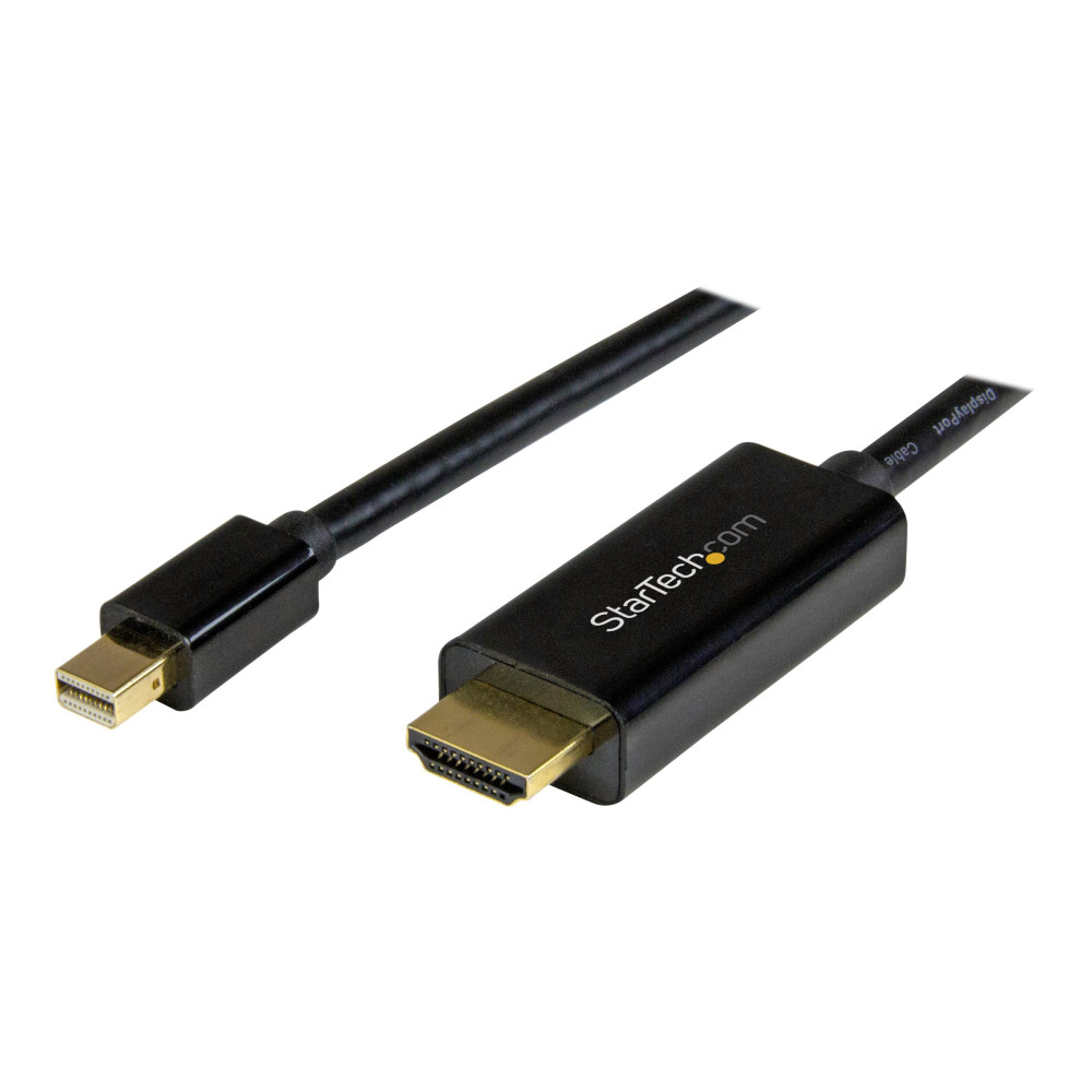 StarTech MDP2HDMM1MB 1M mDP TO HDMI ADAPTER CABLE, 4K, BLACK, 3YR - Image 5