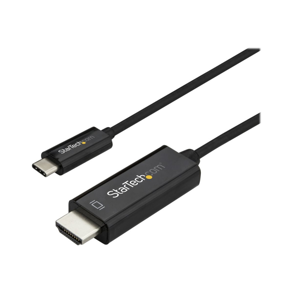 StarTech CDP2HD1MBNL 1M USB-C (T/BOLT3) TO HDMI ADAPTER CABLE, 4K, BLACK, 3YR - Image 2