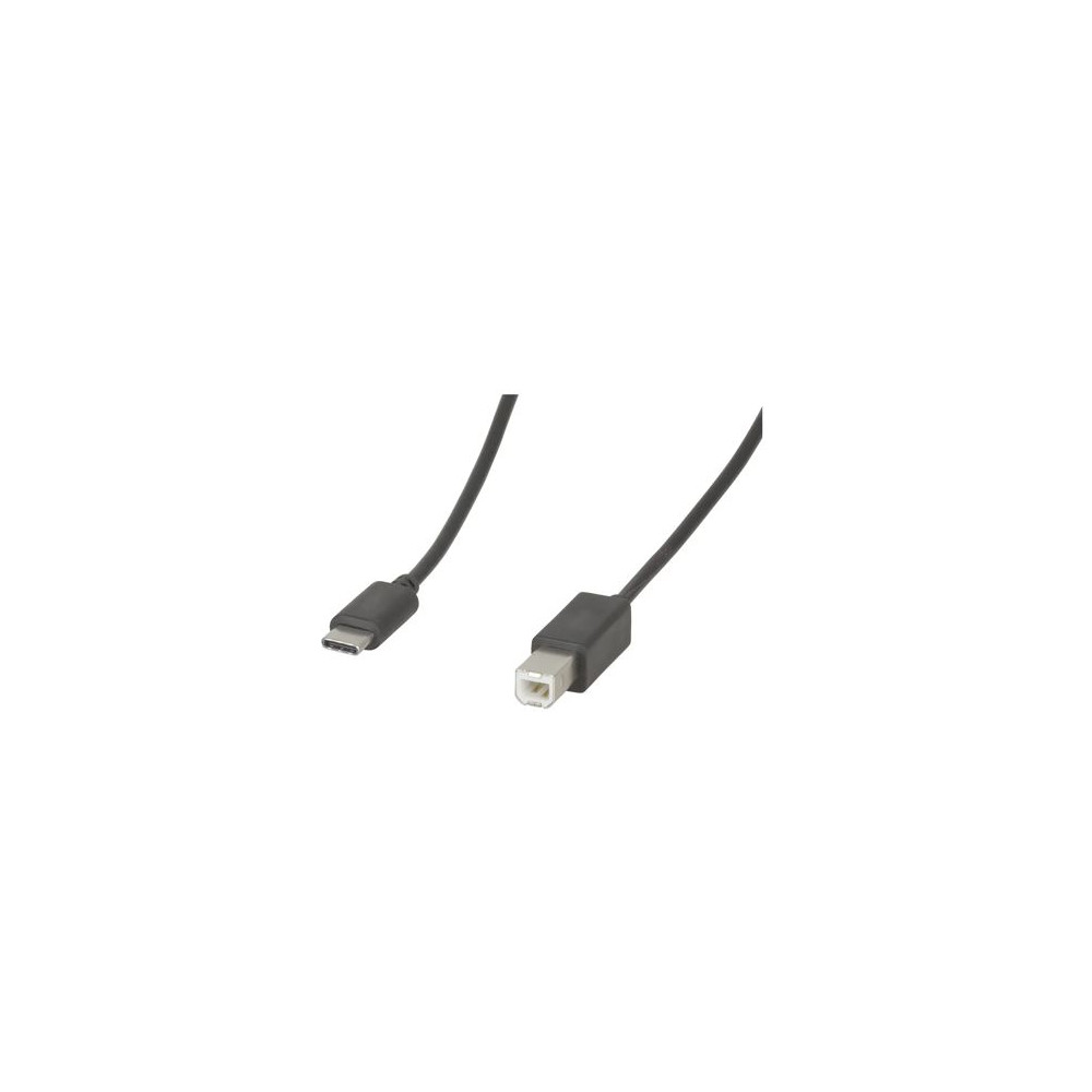 8ware UC-2001BC USB-B to USB-C Cable 1m Type-C to B Male to Male - 480Mbps - Image 1