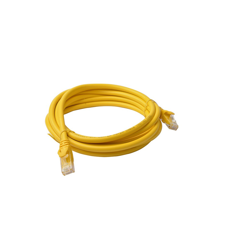8ware PL6A-3YEL CAT6A Cable 3m - Yellow Color RJ45 Ethernet Network LAN UTP Patch Cord Snagless - Image 1