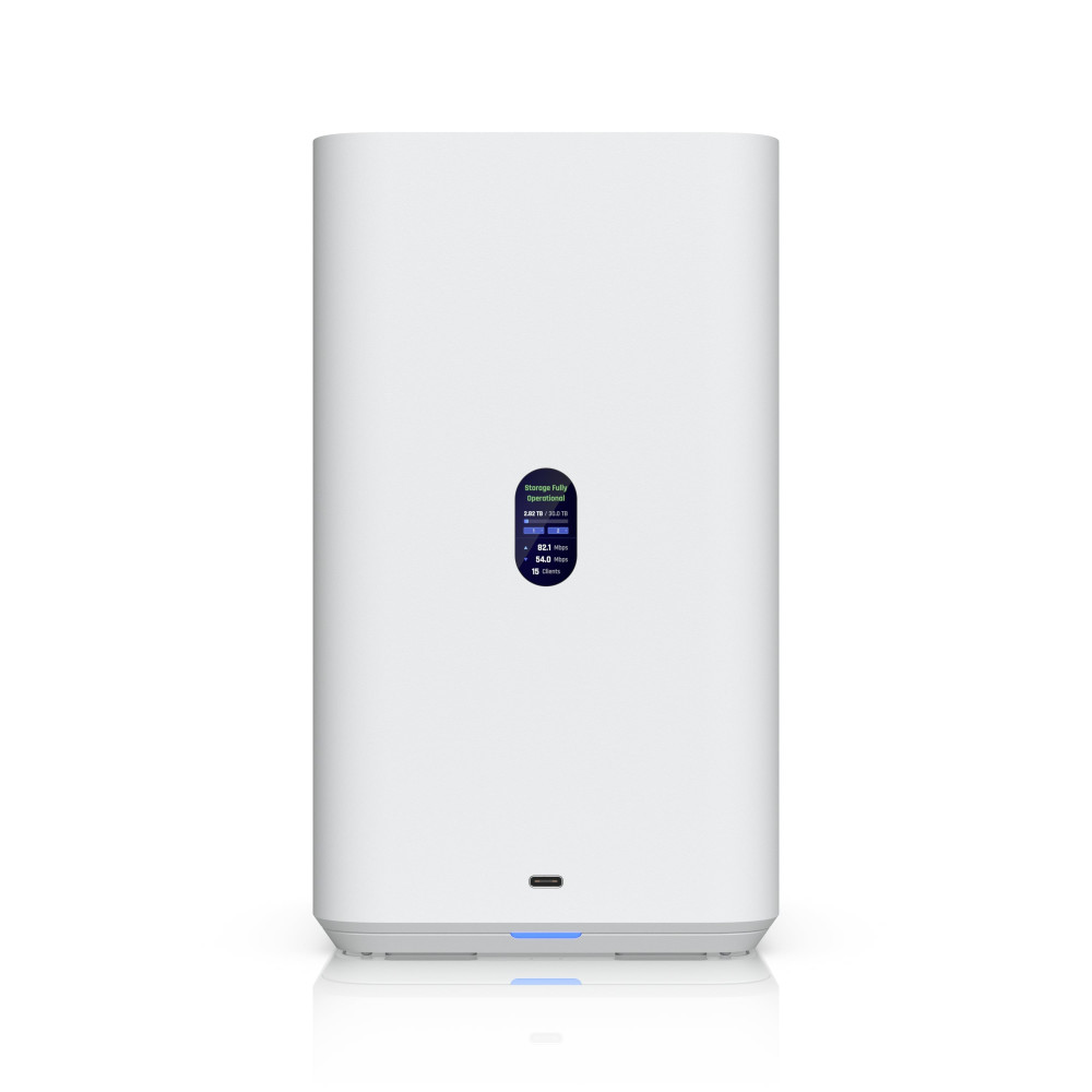Ubiquiti UNAS-2-W UNAS 2, White, UniFi Network Attached Storage (2) 3.5' HDD Bays, 2.5 GbE Networking, USB-C Connectivity, Included PoE++ Adapter, Compact Foot - Image 1