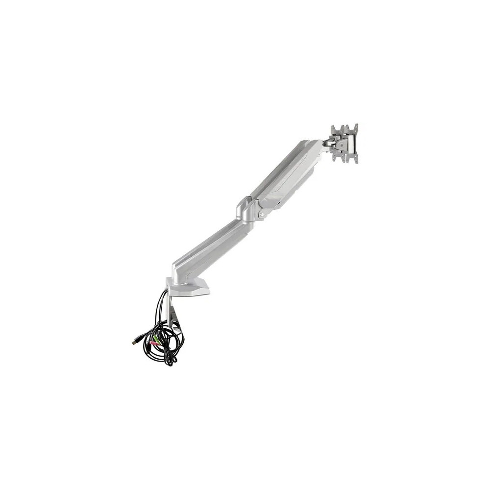 StarTech ARMSLIMDUOS Desk Mount Dual Monitor Arm with USB & 3.5mm Audio, Desk Clamp Ergonomic VESA Mount for up to 32" (17.6lb/8kg) Displays - Height Adjustable - 2 Display(s) Supported - 38.1 cm to 81.3 cm (32") Screen Support - 15.97 kg Load C - Image 6
