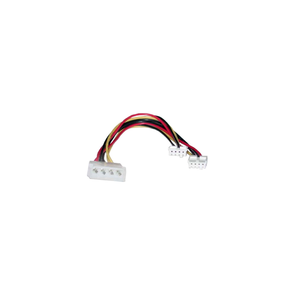 8ware RC-5039 Molex Power Splitter Cable 20cm 2x3.5' to 1x5.25' Female to Male - Image 1