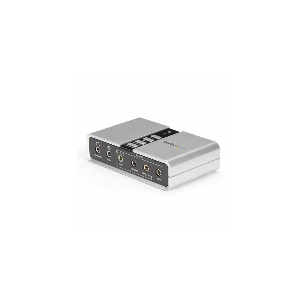 StarTech ICUSBAUDIO7D External Sound Box - 16 bit DAC Data Width - 7.1 Sound Channels - External - C-Media CM6206 - USB 2.0 - 48 kHz Maximum Playback Sampling Rate - USB - 1 x Number of Audio Line Out - Image 2
