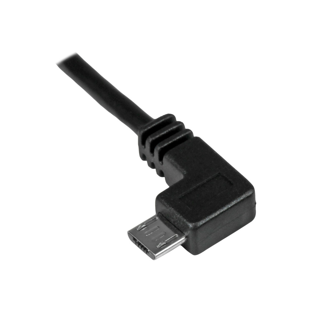 StarTech USBAUB1MLA MICRO-USB CHARGE-AND-SYNC CABLE M/M - LEFT-ANGLE MICRO-USB - 30/24 AWG - 1 M (3 F - Image 1
