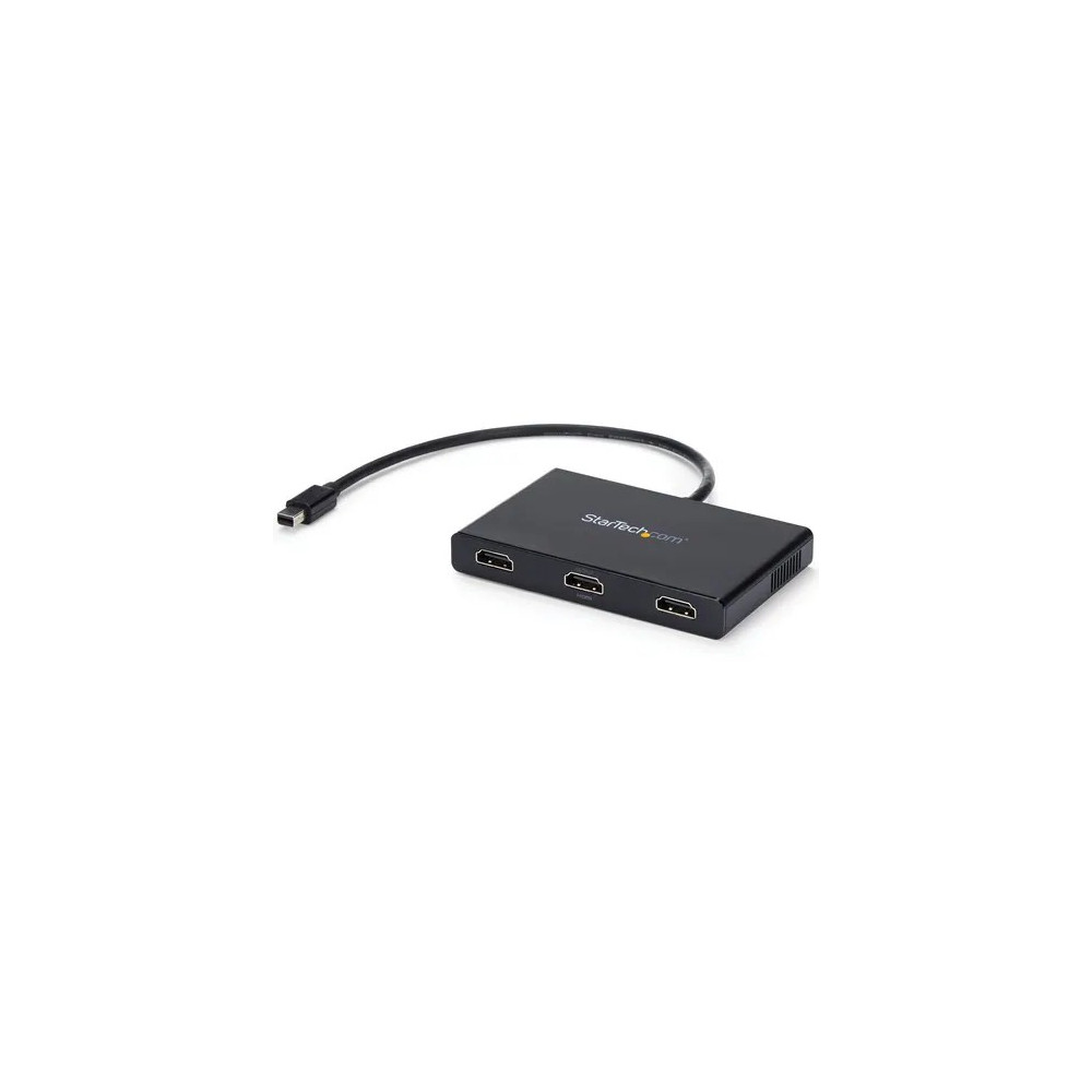 StarTech MSTMDP123HD Signal Splitter - Plastic - 30 Hz to 60 Hz - 3840 × 2160 - 15.20 m Maximum Operating Distance - DisplayPort - 3 x HDMI Out - Image 1