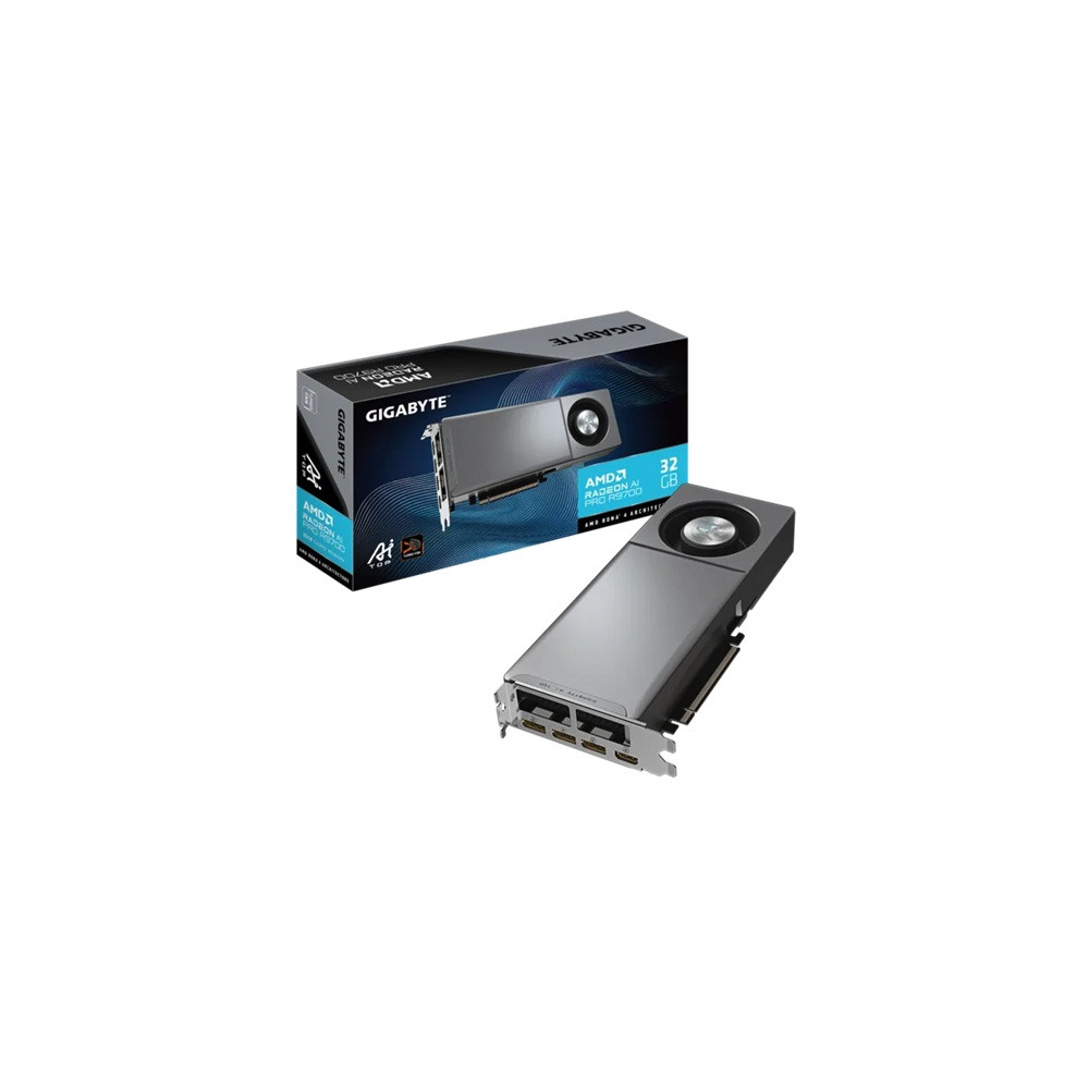 Gigabyte GV-R9700AI TOP-32GD , Radeon AI PRO R9700, 32GB GDDR6, 256 bit,750W, 2920 Boost, PCIe 5.0, 4096 SP, AI accelerators, DP 2.1, HDMI 2.1 - Image 1