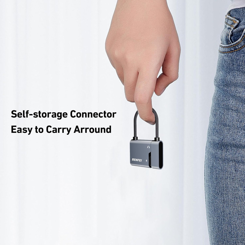 BENFEI 6971785943360 000361GY USB C to Audio Jack Adapter with 60W Fast Charging for iPhone 15 /16, Samsung - Image 6