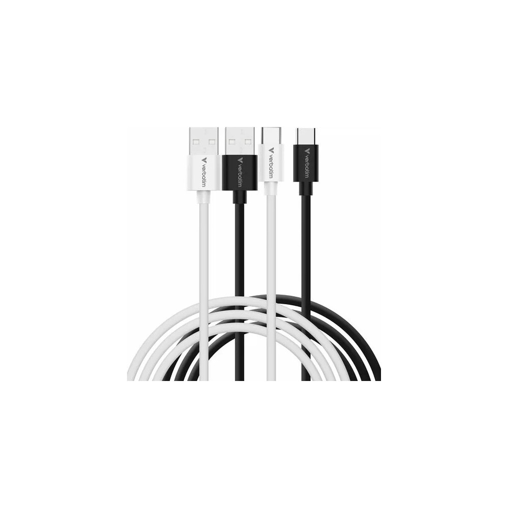Verbatim 32393 CABLE USB-C TO USB-A BLACK/WHITE 2PK - Image 2
