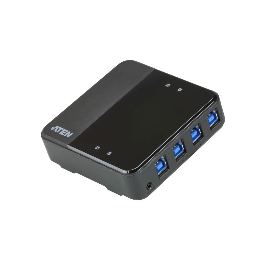 Aten US3344-AT Peripheral Switch 4x4 USB 3.1 Gen1, 4x PC, 4x USB 3.1 Gen1 Ports, Remote Port Selector, Plug and Play - Image 1