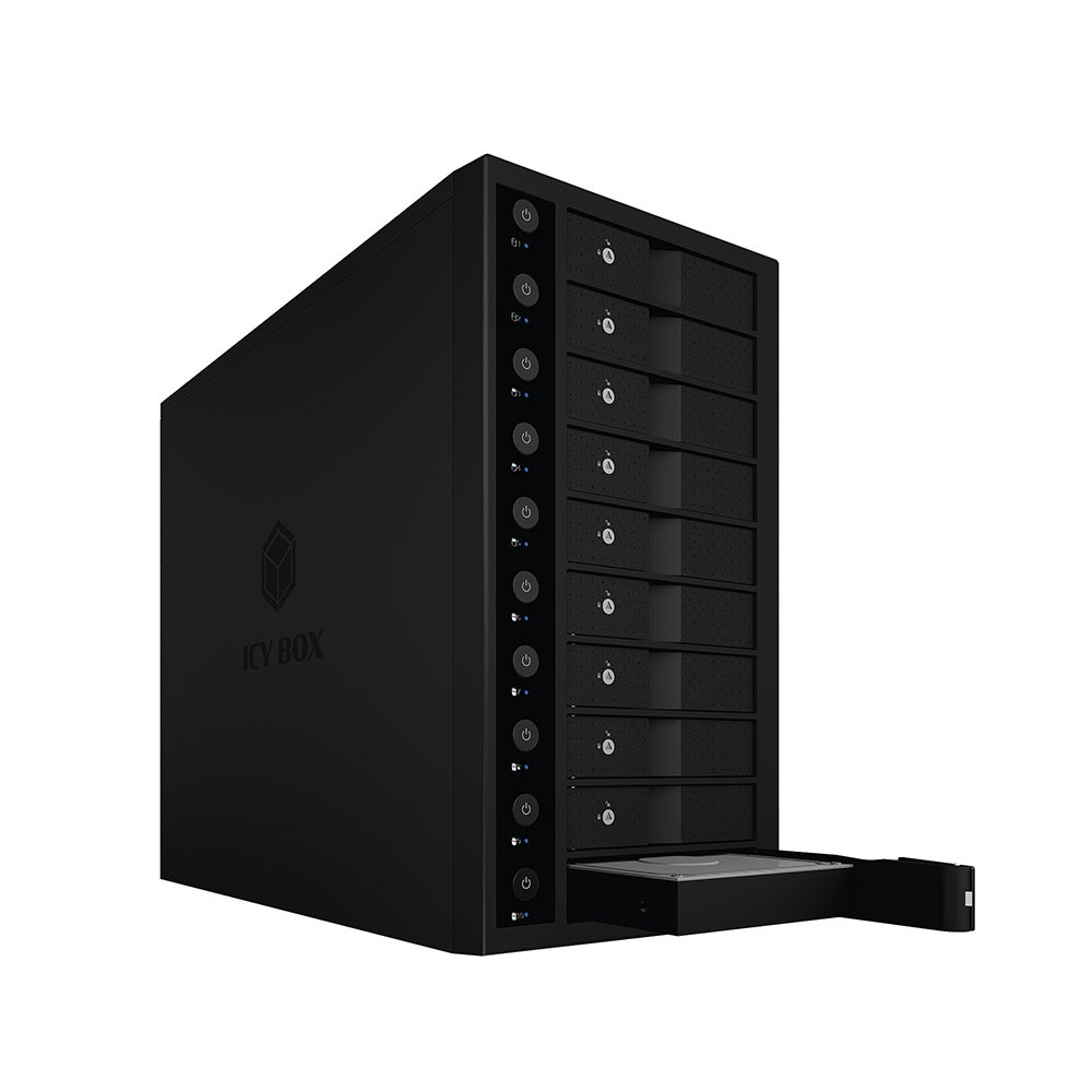ICY BOX HDDICY3810C31 IB-3810-C31 SINGLE enclosure for 10x HDD with USB 3.1 (Gen 2) Type-C or Type-A interface - Image 1