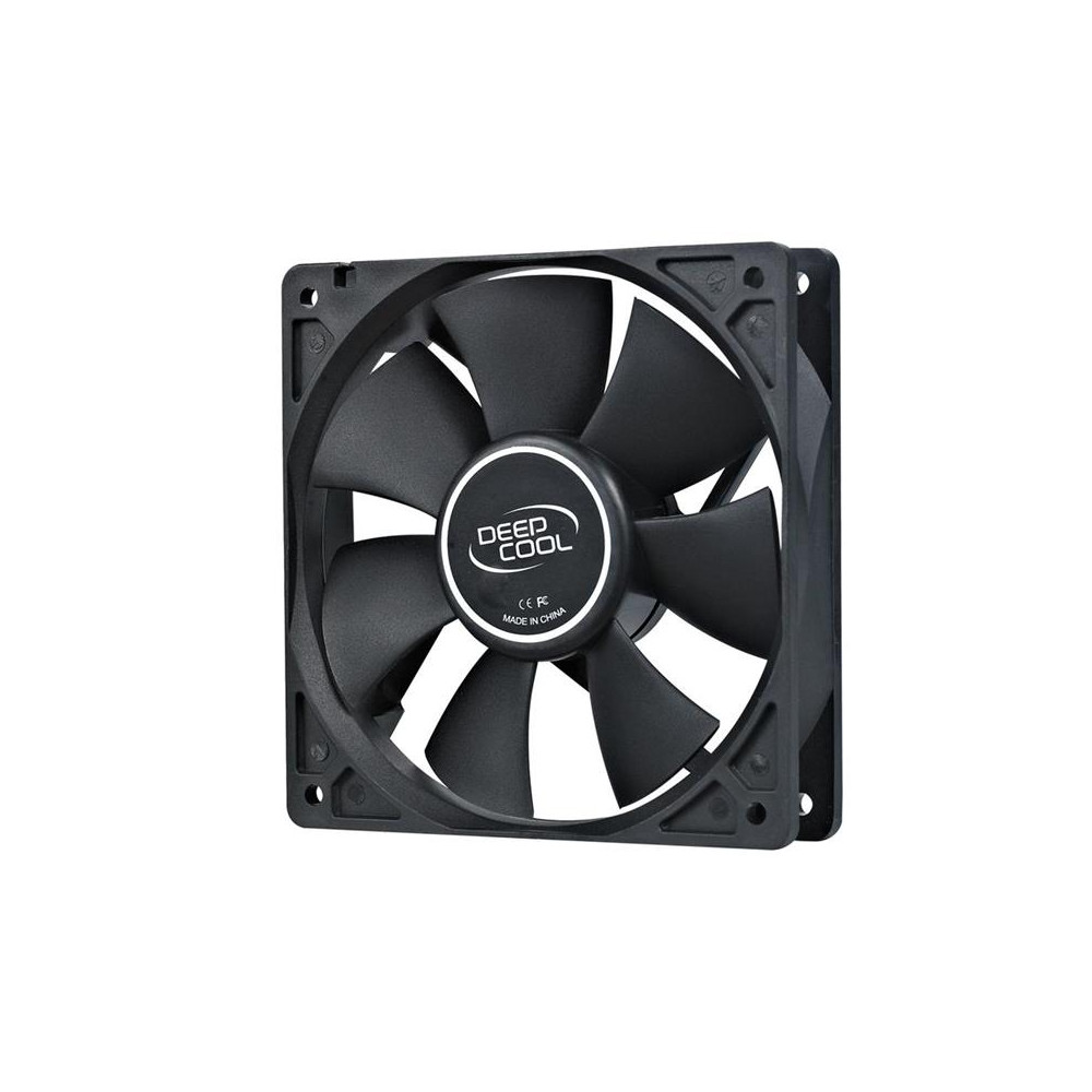 DEEPCOOL DP-FDC-XF120 XFAN 120 120mm Hydro Bearing Case Fan 3 Pin / Molex Connector, Black Stealth Appearance, Ideal for System Builds, Low RPM 26dB LS - Image 1