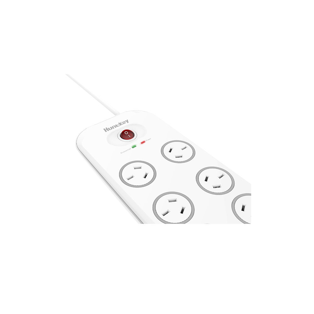 Huntkey PSUHUNSAC607 6-Outlet Surge Protector with 2 USB Charging Outlets (SAC607) - Image 4