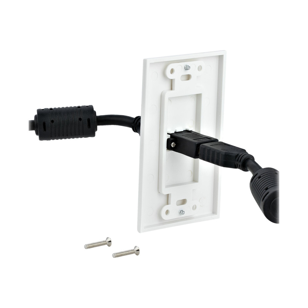 StarTech HDMIPLATE SINGLE OUTLET FEMALE HDMI WALL PLATE, WHITE - Image 2