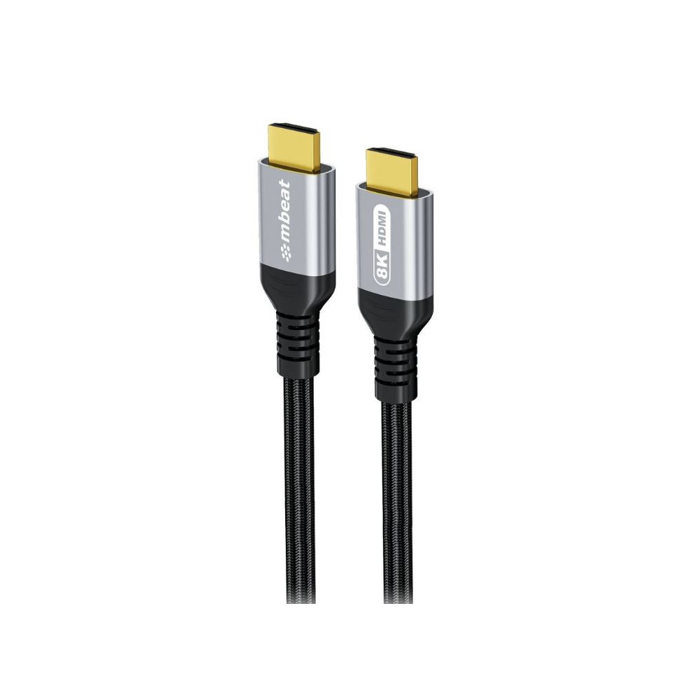 MBEAT MB-XCB-8KHDM30 Tough Link 3m Certified 8K HDMI Cable - Space Grey HDMI 2.1 (male) to HDMI 2.1 (male) 48Gbps 51g - Image 1