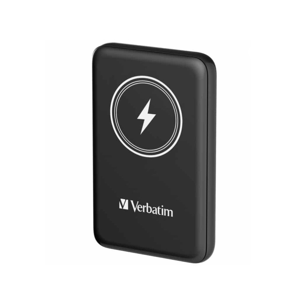 Verbatim 66972 Power Pack 10,000 mAh PD 3.0, 22.5w, embedded cables USB-C, Lightning Cables, USB-A Ports – Charge 4 devices at once, LED display Black - Image 1