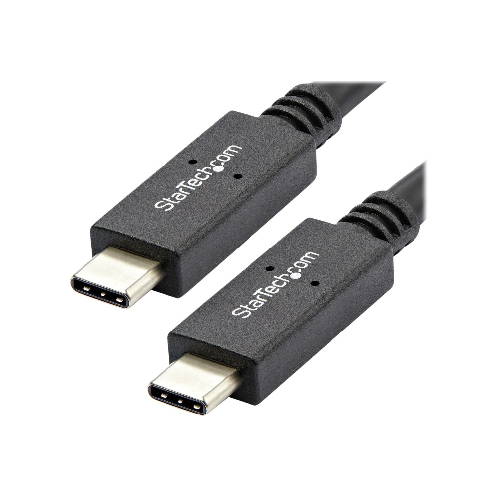 StarTech USB31C5C1M 1M USB-C 3.1 CABLE, 5A PD, TB 3 COMPATIBLE, BLACK, 2YR - Image 2