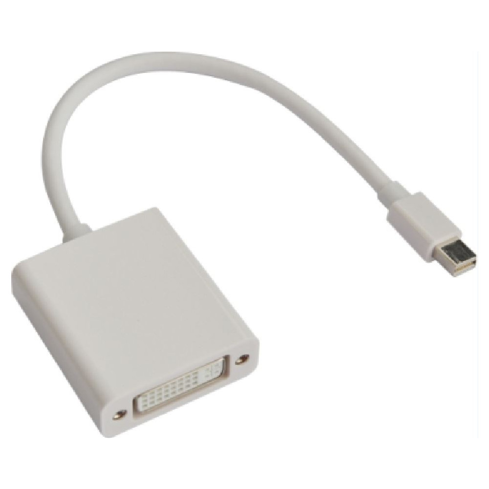 Astrotek AT-MINIDPDVI-MF Mini DisplayPort DP to DVI Cable 20cm - 20 pins Male to 24+5 pins Female Nickle RoHS - Image 1