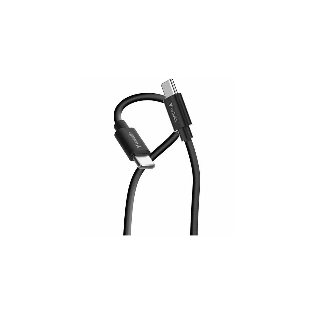 Verbatim 32391 CABLE USB-C TO USB-C BLACK/WHITE 2PK - Image 1