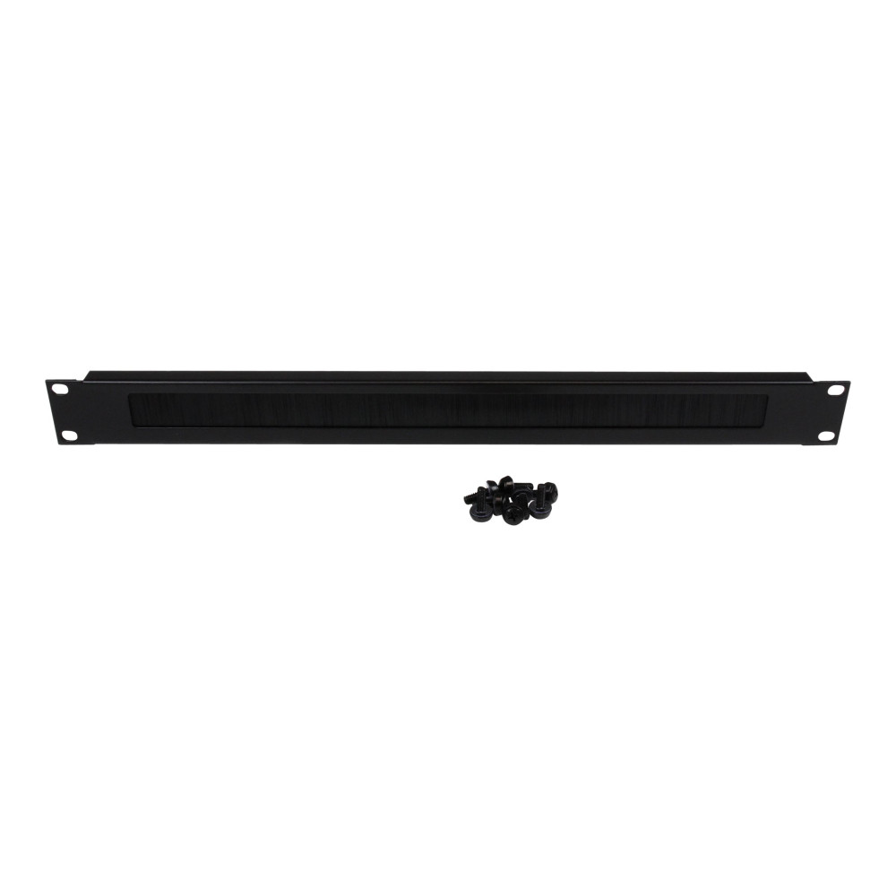 StarTech CMBRUSH1U 1U 19" CABLE MGMT ORGANIZER BRUSH STRIP SERVER RACK PANEL, 2YR - Image 1