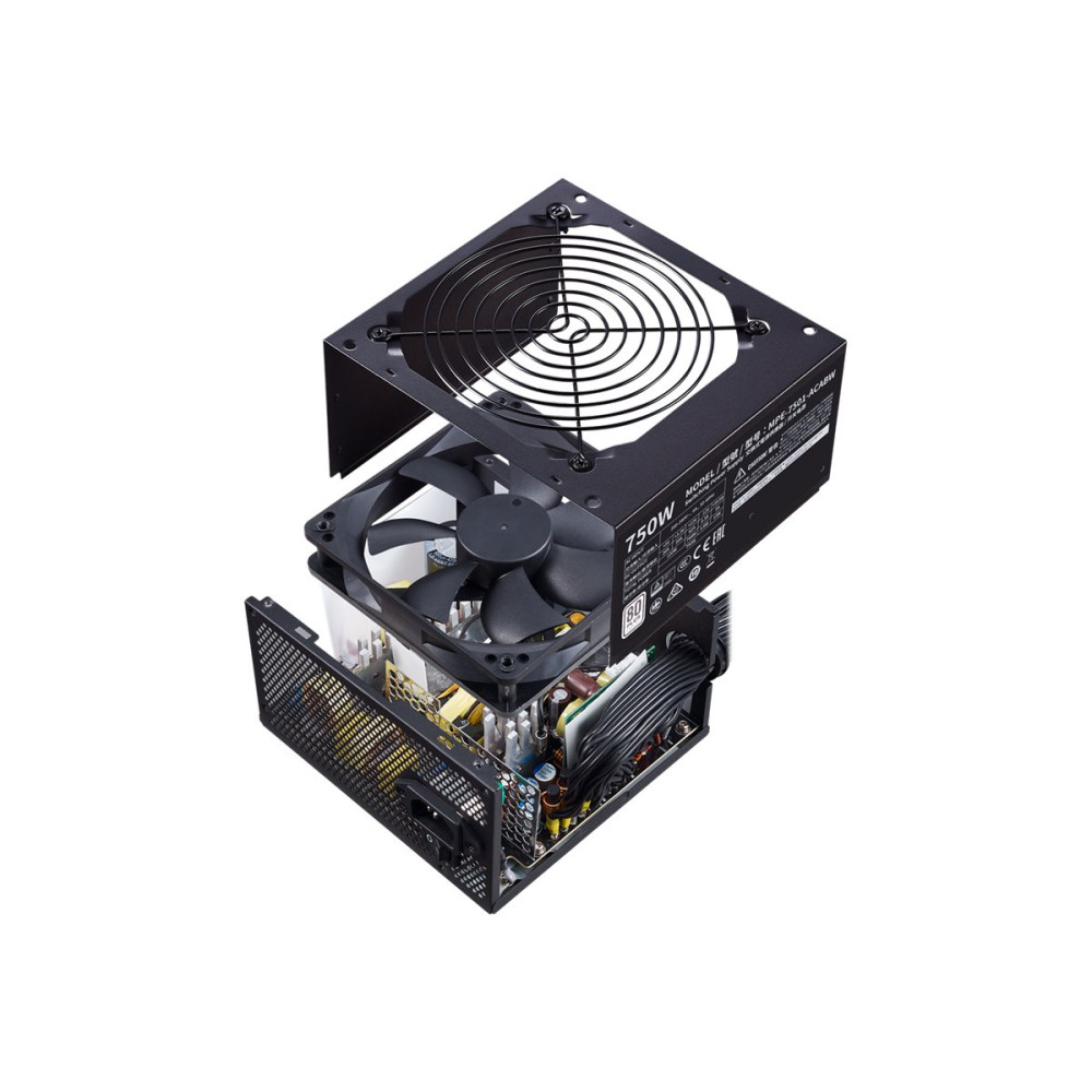 Cooler Master MPE-7501-ACABW-AU MWE 750W 80+ WHITE, ATX, 120MM FAN, BLACK FLAT CABLE, 3YR WTY - Image 1