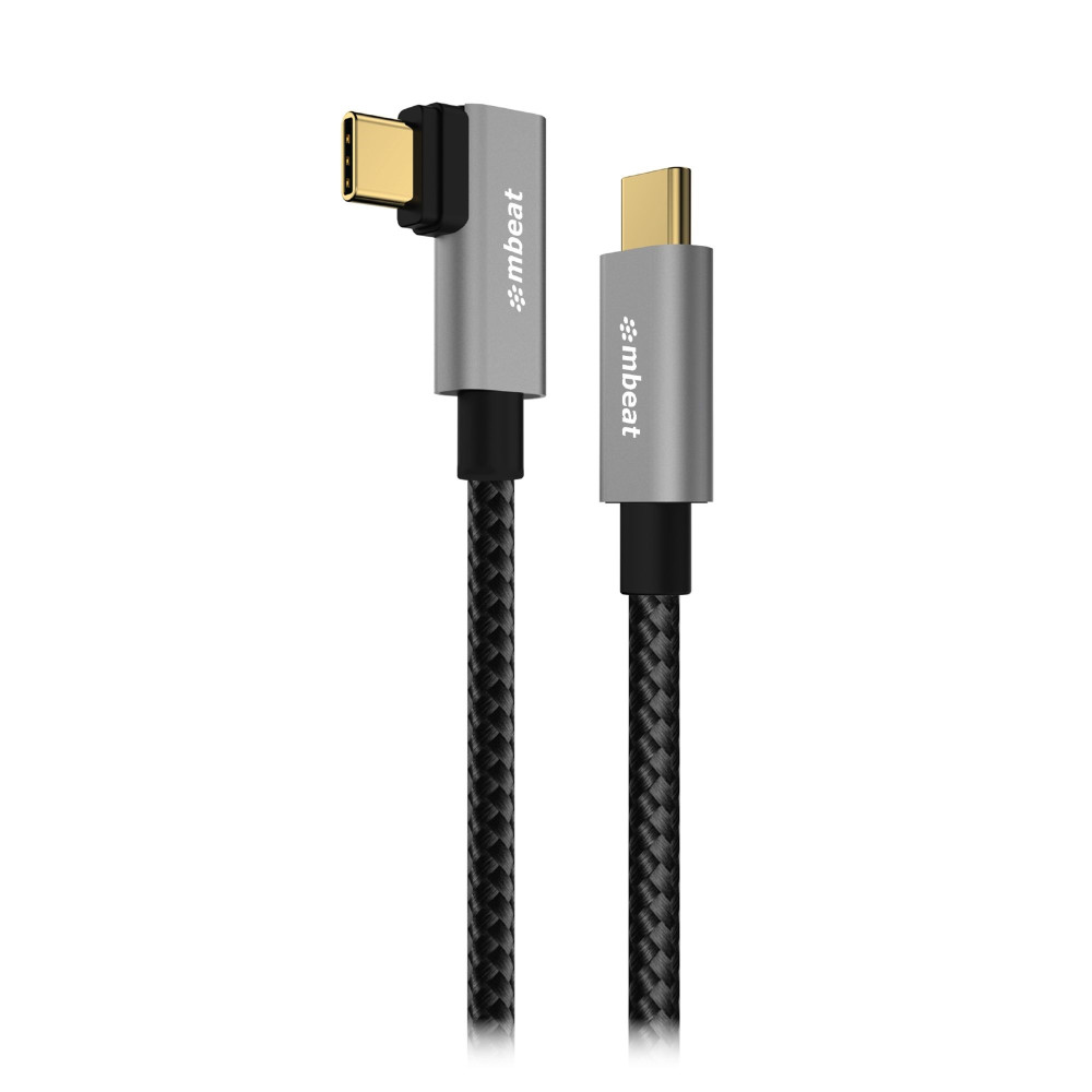 MBEAT MB-XCB-LSC2C180 Tough Link 1.8m L-Shape USB 3.2 Gen2 USB-C Cable - Space Grey Data Transfer Rate: Maximum 10Gbps Video Resolution: Maximum 4K/60Hz Weight 85g - Image 1