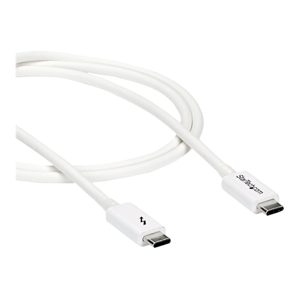 StarTech TBLT3MM1MW 1M T/BOLT3 CABLE, 20GBPS, 100W PD, WHITE, 2YR - Image 4