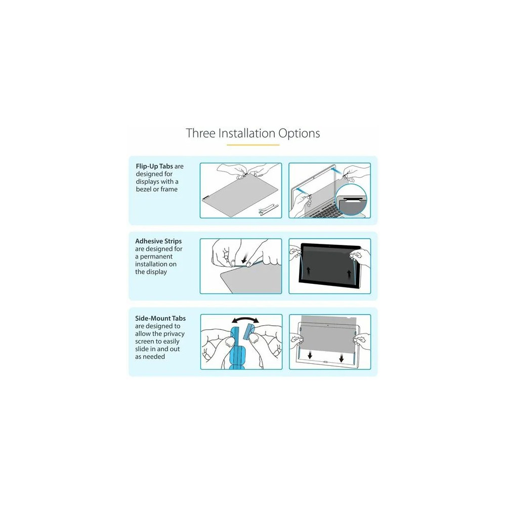 StarTech 16LT6-PRIVACY-SCREEN 16" LAPTOP PRIVACY SCREEN FILTER, 16:10, MATTE/GLOSSY, 2YR - Image 9
