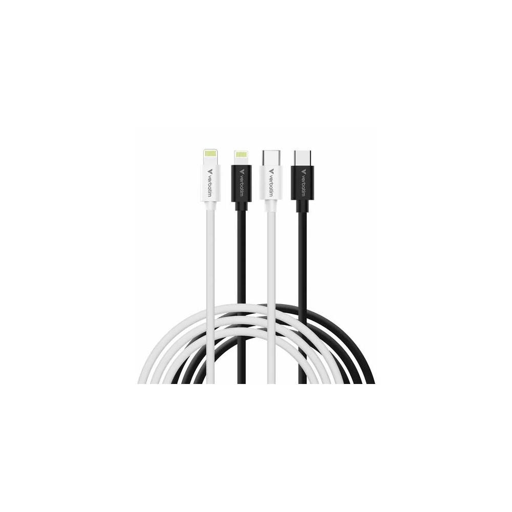 Verbatim 32392 CABLE USB-C TO LIGHTNING BLACK/WHITE 2PK - Image 2