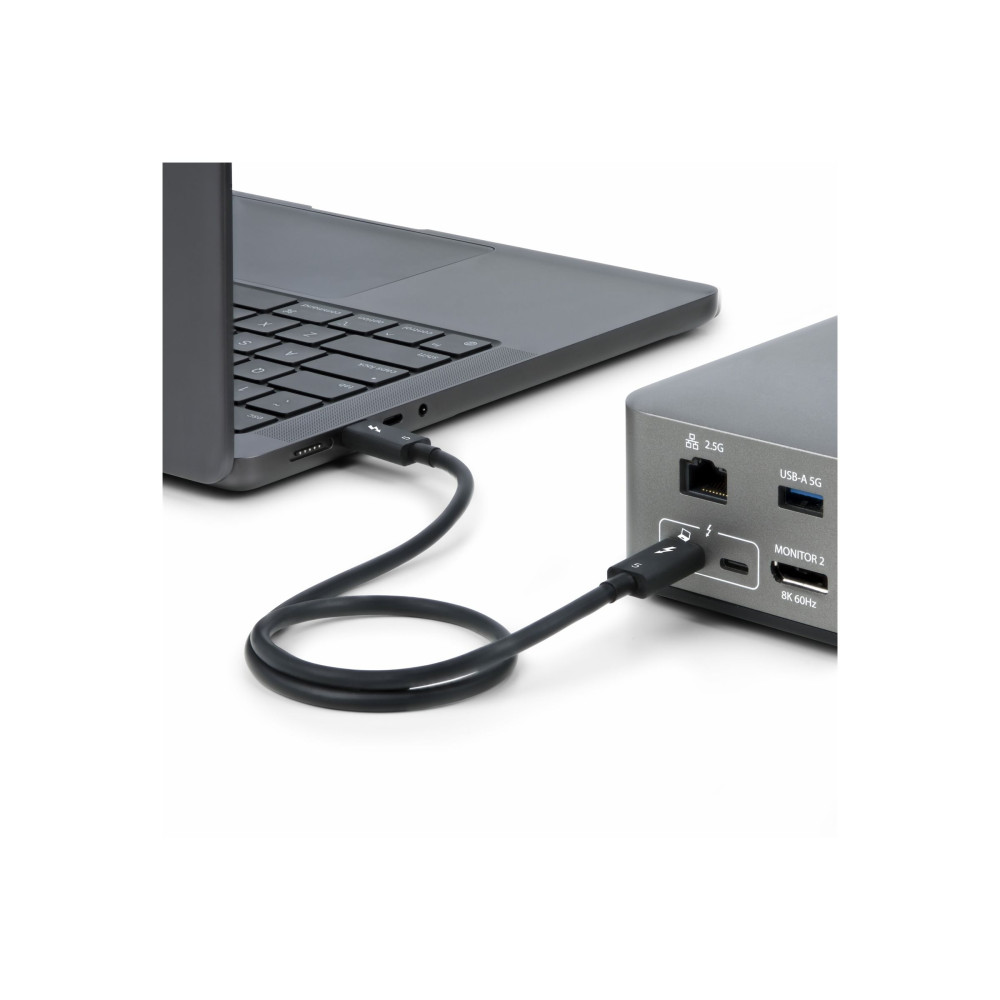 StarTech TBLT5MM80CM240W 2.6FT (80CM) THUNDERBOLT 5 CABLE, 80GBPS/120GBPS, CERTIFIED, LTW - Image 5