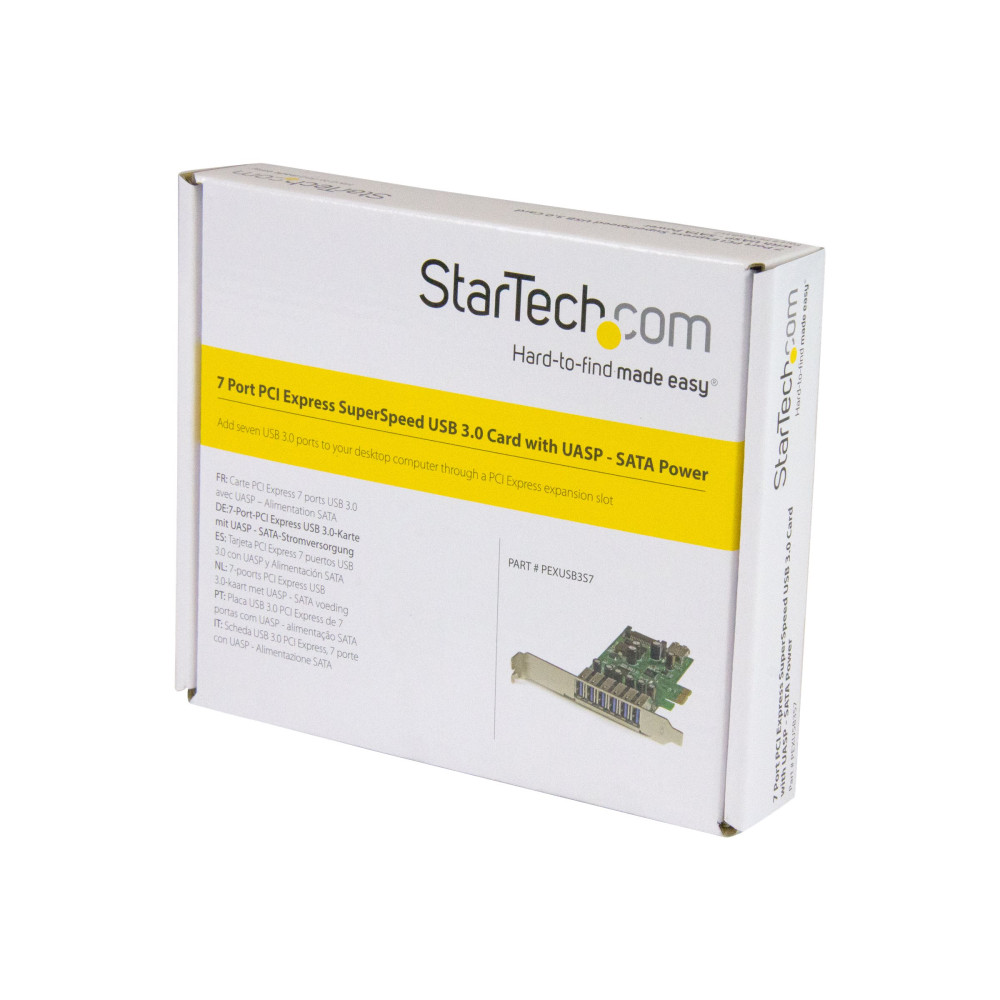StarTech PEXUSB3S7 7 PORT PCIe USB 3.0 CARD, SATA POWER REQUIRED, UASP, 2YR - Image 5