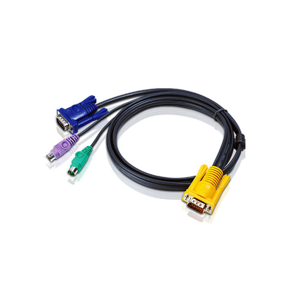 Aten 2L-5203P KVM Cable 3m with VGA & PS/2 to 3in1 SPHD to suit CS7xE, CS13xx, CS17xxA, CS17xxi, CL5xxx, CL10xx, KL91xx, KN91xx - Image 1
