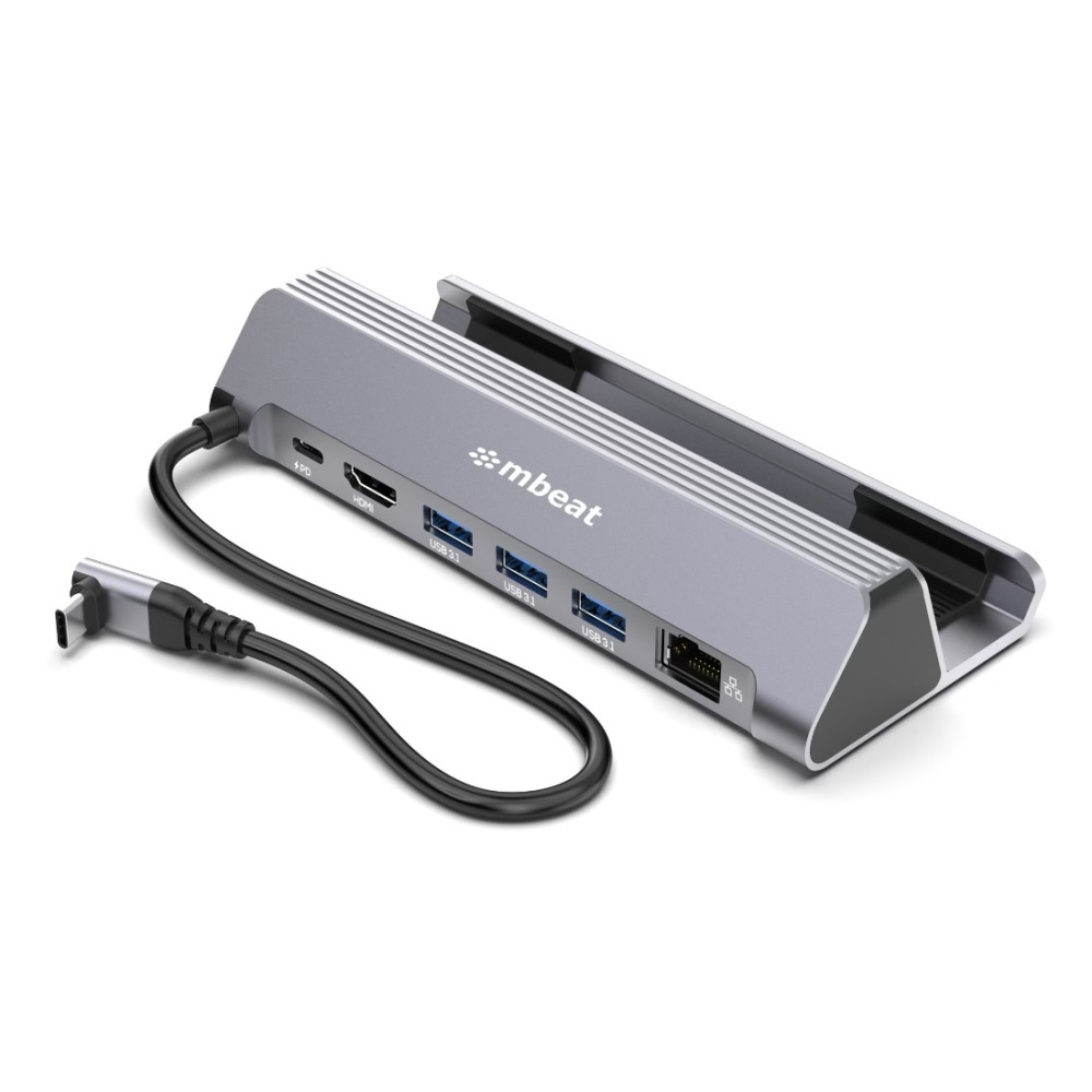 MBEAT MB-DOCK-SA01 USB-C Gaming Dock for Steam Deck & ROG Ally 100W PD pass-through 4K@60Hz (3840 × 2160) Gigabit Ethernet up to 10/100/1000Mbps 5Gbps data - Image 1