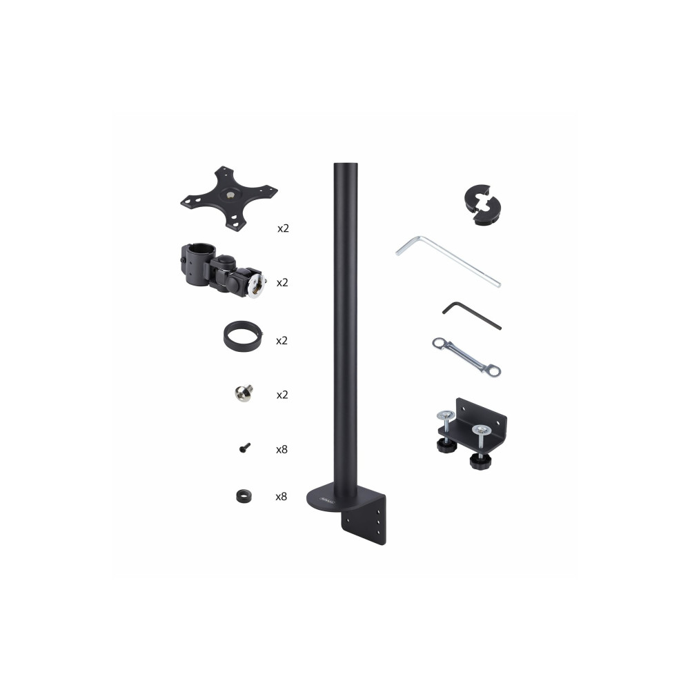 StarTech H2MPV-MONITOR-MOUNT Desk Mount For 2x Vertically Stacked Monitors, Dual 49"; TAA, 5 YR - Image 1