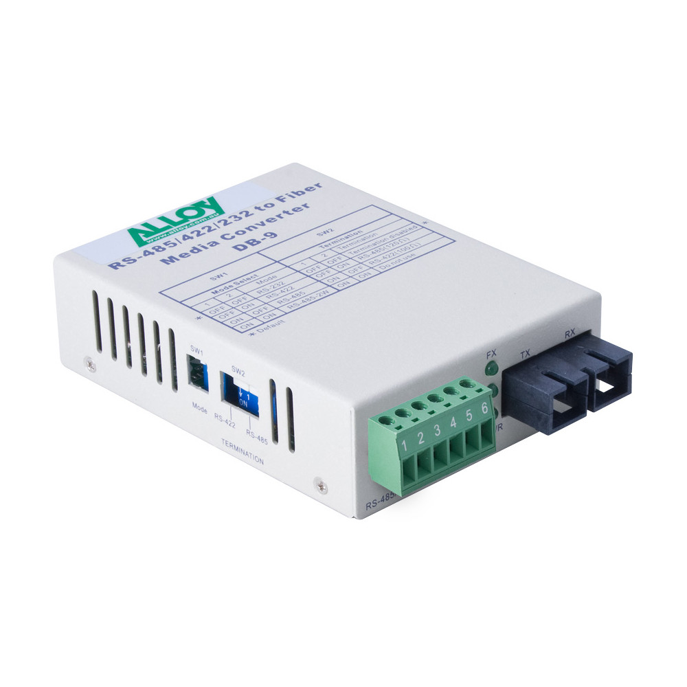 Alloy SCR460SC-2 RS-232/422/485 Serial Terminal to Multimode Fibre Converter. Max. range 2 Km - Image 1