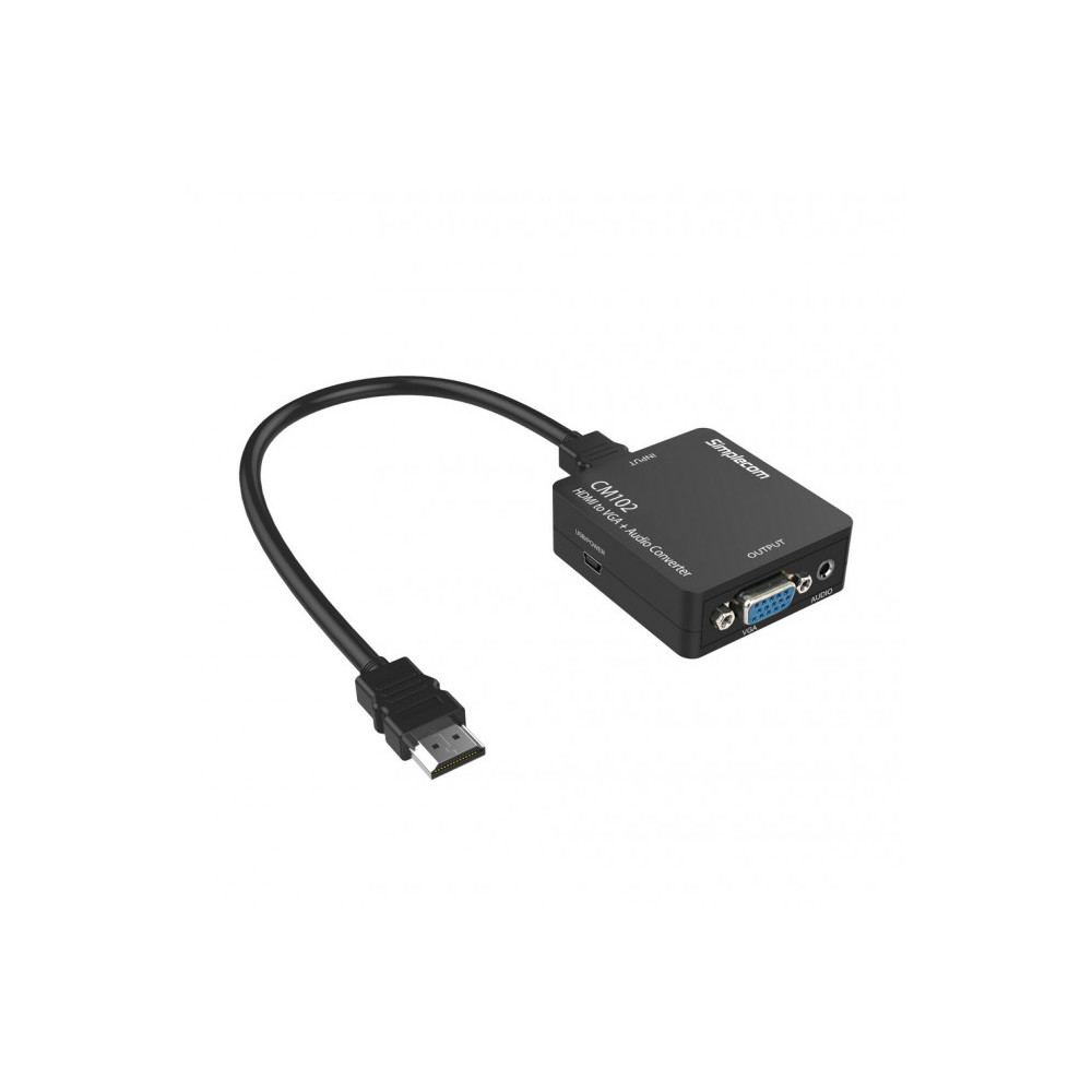 Simplecom CM102 HDMI to VGA + Audio 3.5mm Stereo Converter - Image 1
