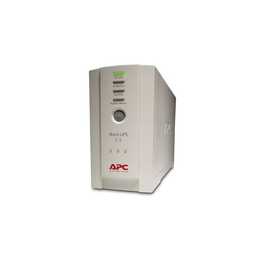 APC BK500EI Back-UPS 500VA/300W Standby UPS, Tower, 230V/10A Input, 4x IEC C13 Outlets, Lead Acid Battery, User Replaceable Battery - Image 1
