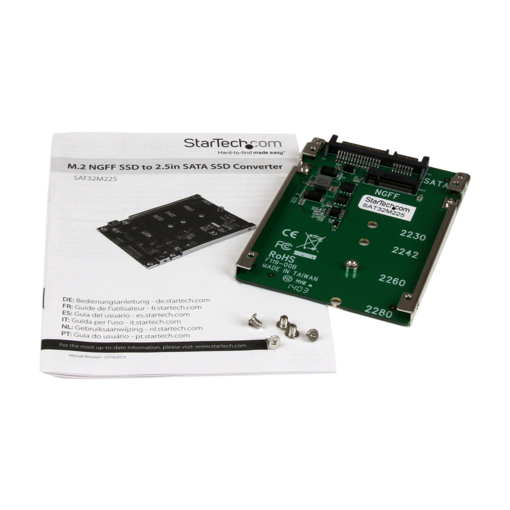 StarTech SAT32M225 M.2 SSD TO 2.5" SATA ADAPTER CONVERTER, 7MM OR LARGER 2.5" SATA BAY, 2YR - Image 2