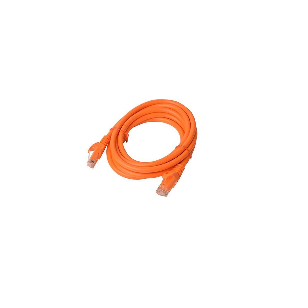 8ware PL6A-2ORG CAT6A Cable 2m - Orange Color RJ45 Ethernet Network LAN UTP Patch Cord Snagless - Image 1