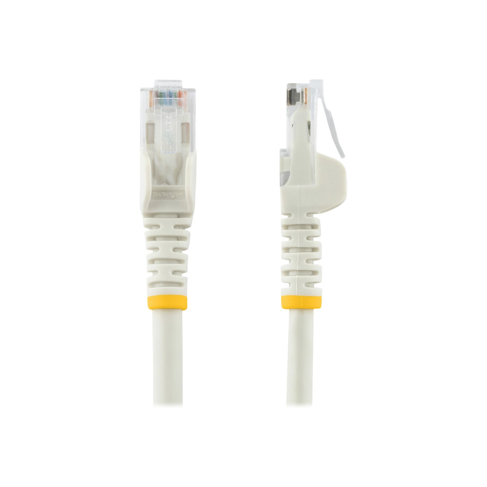 StarTech N6PATC1MWH 1M CAT6 ETHERNET CABLE WHITE 650MHZ 100W SNAGLESS PATCH CORD, LTW - Image 2