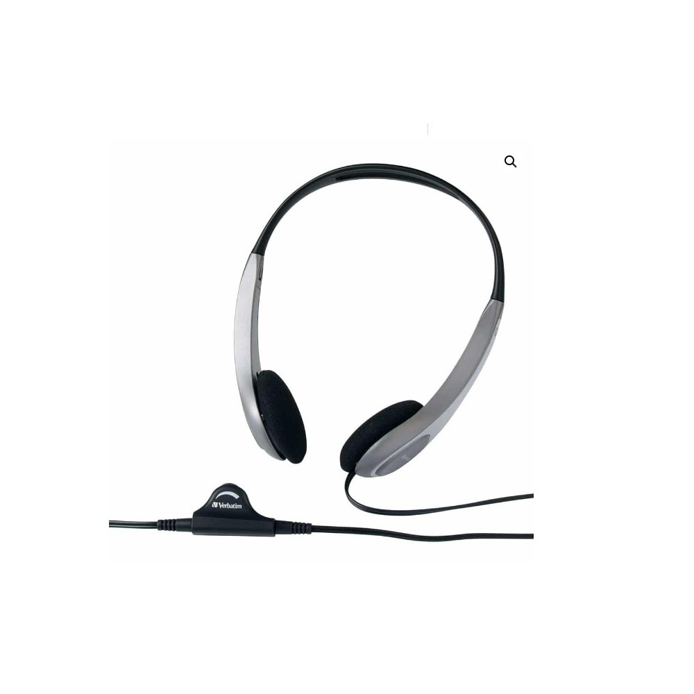 Verbatim 41645 Multimedia Headset with Volume Control Headphone - Ideal for Office, Education, Business, SME, Suitable for PC, Laptop, Desktop - Image 1
