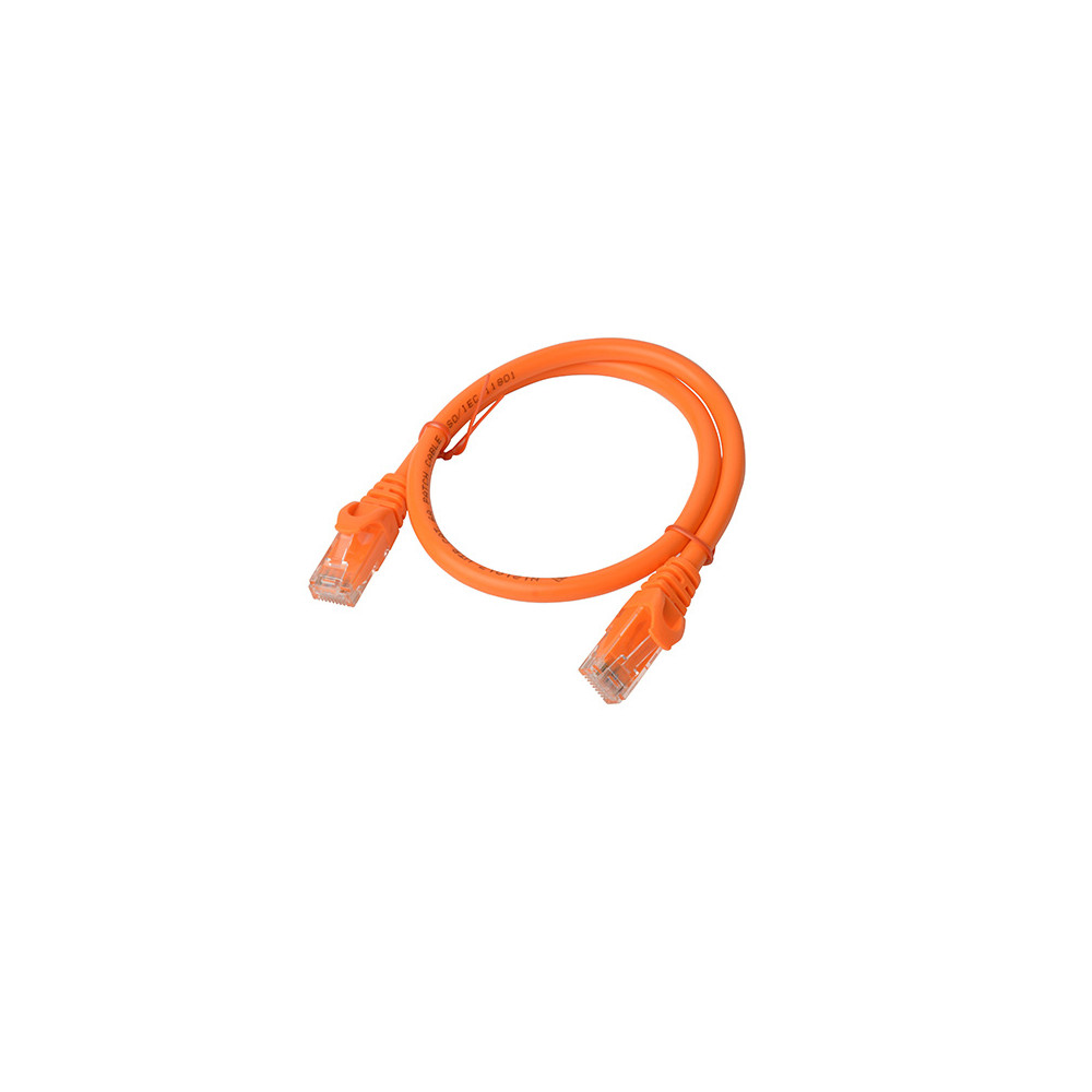 8ware PL6A-0.25ORG CAT6A Cable 0.25m (25cm) - Orange Color RJ45 Ethernet Network LAN UTP Patch Cord Snagless - Image 1