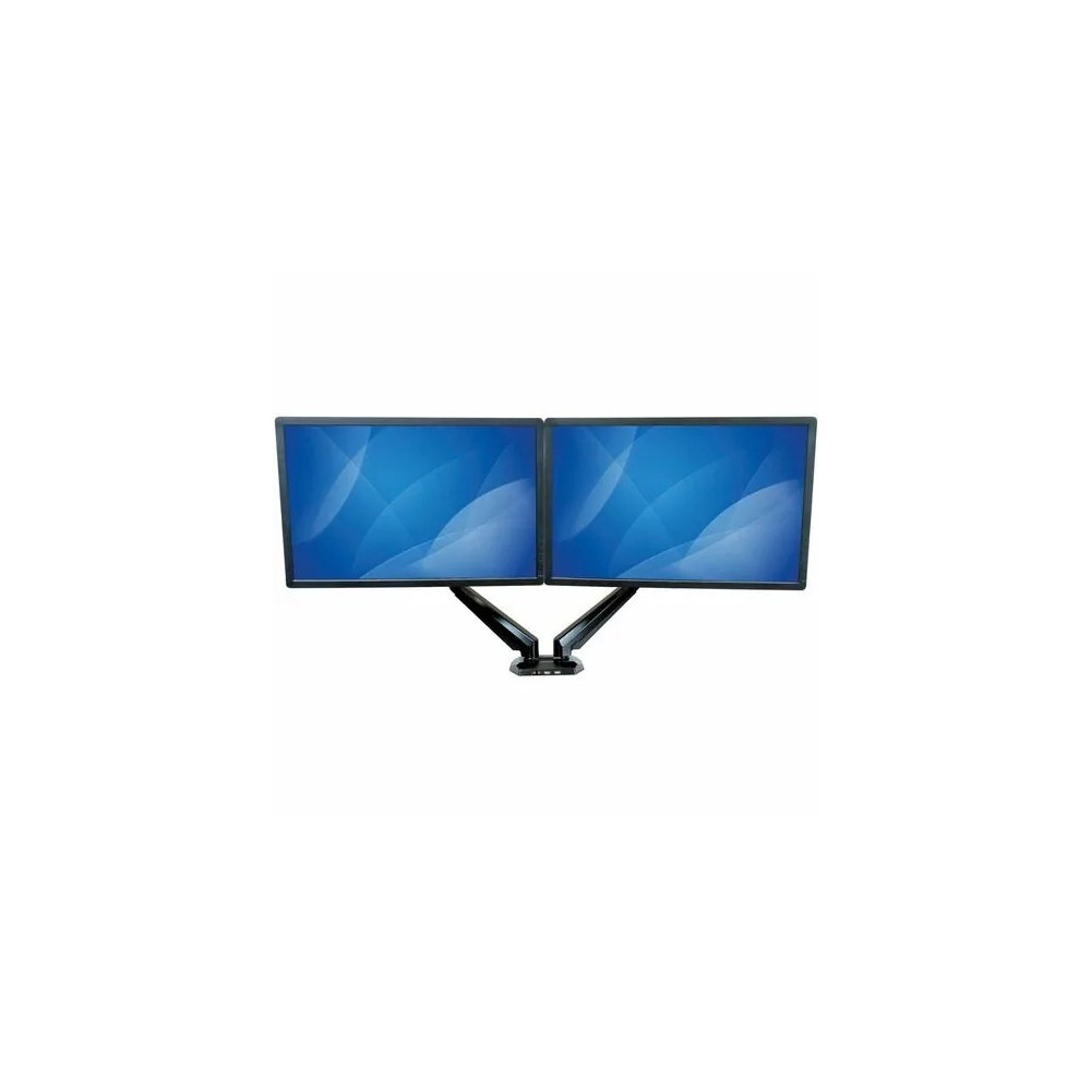 StarTech ARMSLIMDUO Dual Monitor Arm, USB Hub and Audio Ports in Base, Monitors up to 32" (17.6lb/8kg), VESA Monitor Stand Desk Mount - Increase productivity by mounting two monitors up to 32" , with full-motion articulation - Dual-Monitor Arm - - Image 8