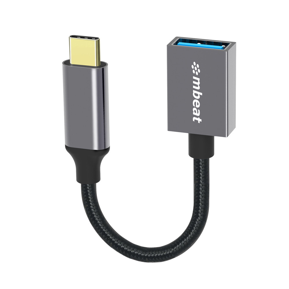 MBEAT MB-XAD-CU30 Tough Link USB-C to USB 3.0 Adapter with Cable - Space Grey Package Weight: 25g Cable Length: 15cm - Image 1