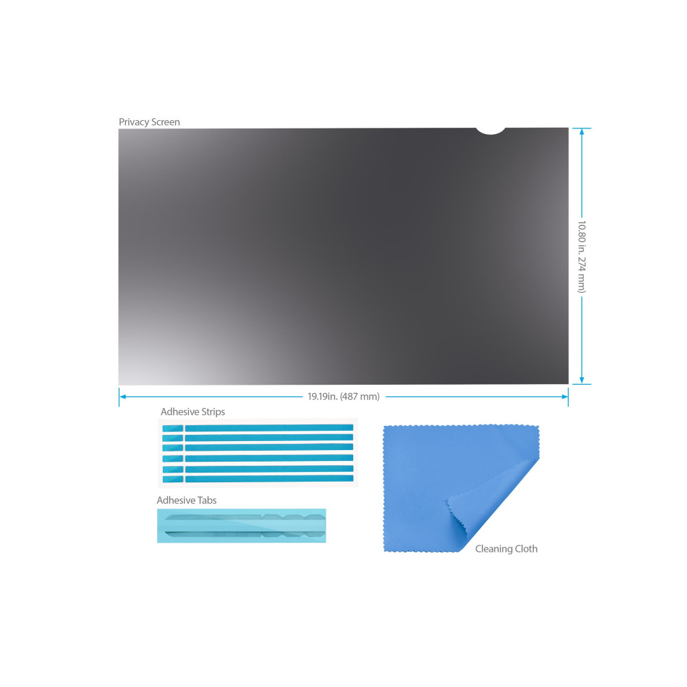 StarTech 2269-PRIVACY-SCREEN 22-INCH 16:9 COMPUTER MONITOR PRIVACY FILTER, ANTI-GLARE PRIVACY SCREEN W/51% - Image 1