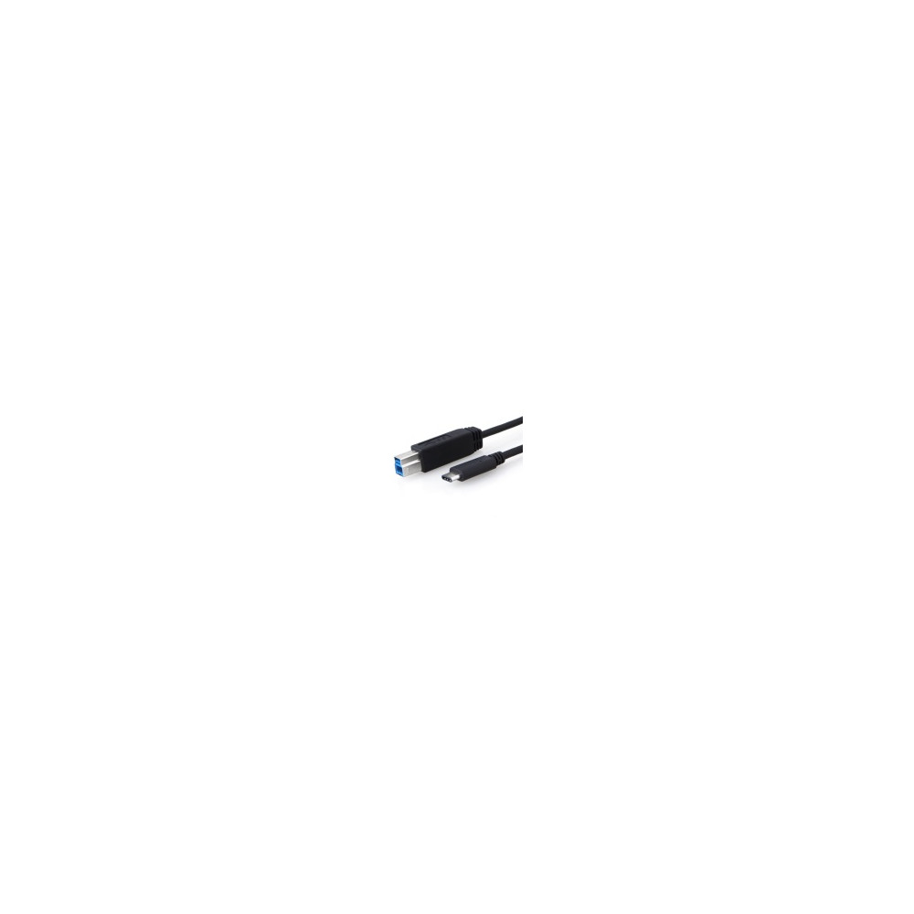 8ware UC-3001BC USB-C to USB-B Cable 1m Type-C to B Male to Male Black 10Gbps - Image 1