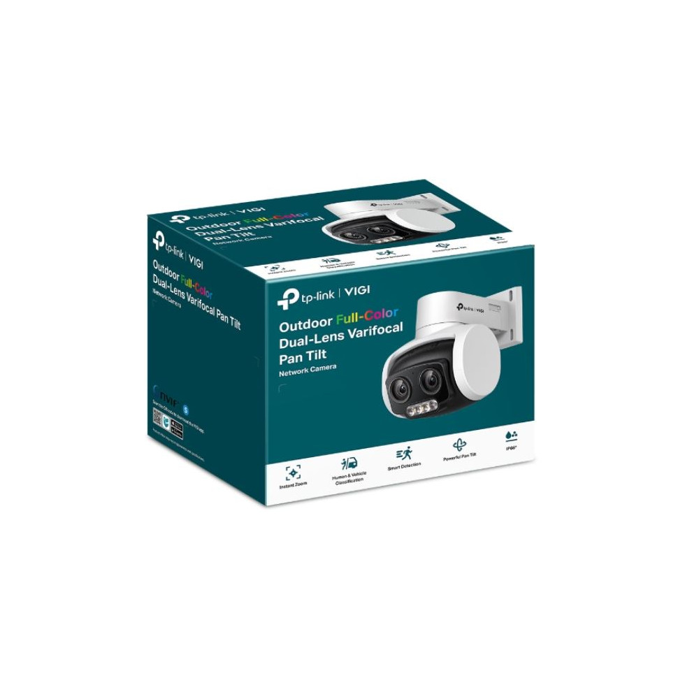 TP-LINK VIGI C540V VIGI 4MP C540V Outdoor Full-Color Dual-Lens Varifocal Pan Tilt Network Camera,Two-Way Audio, Smart Detection 3YW - Image 1