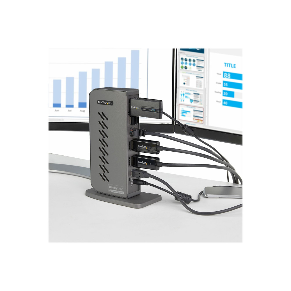 StarTech DK30A2DHU USB-C USB-A HYBRID 4K DOCK, DUAL DISPLAY, HDMI(2),DP(2),USB(6), NO PD, 3YR - Image 5
