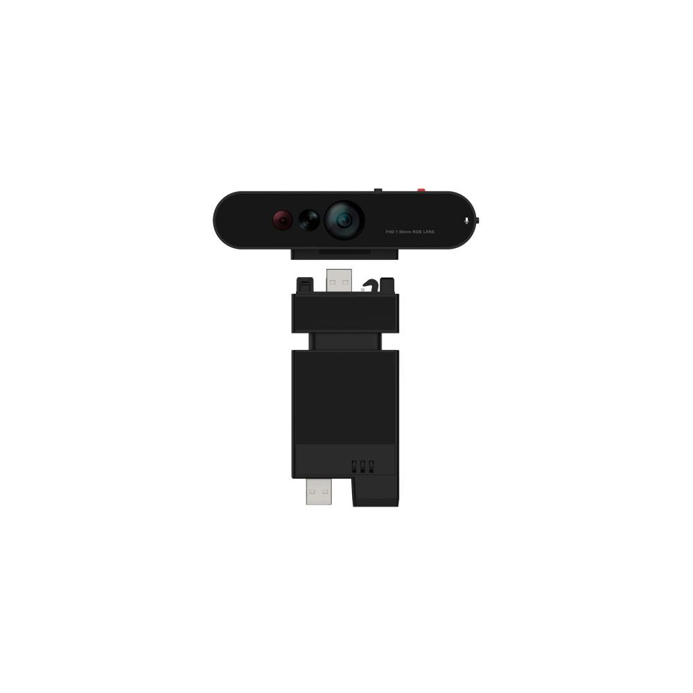 Lenovo 4XC1K97399 ThinkVision MC60 (S) Monitor Webcam 1080p IR & RGB dual‑sensor Adjustable FOV: 65°-90° AI enhance noise‑cancelling MIC Physical privacy shutter - Image 1