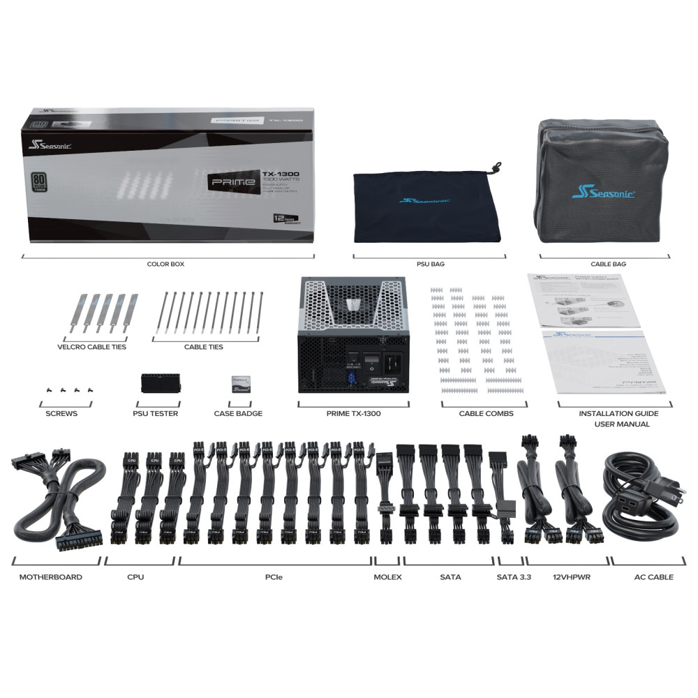 Seasonic PSUSEA1300TR PRIME TX-1300 1300W Titanium Modular PSU - Image 5